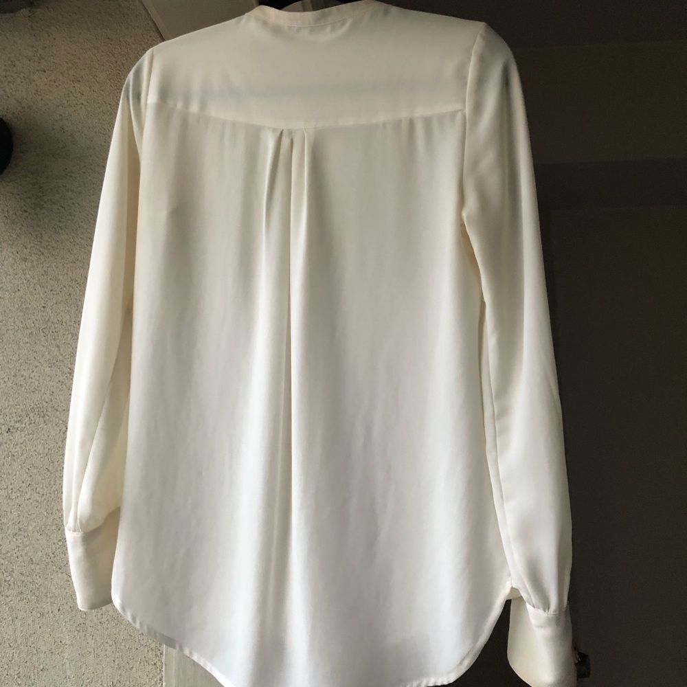 Express Cream Tie-Neck Blouse - Picture 3 of 7